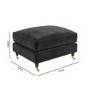 Charcoal Velvet Armchair and Footstool Set - Payton