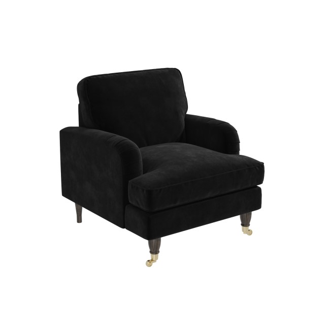 ALMOST PERFECT - Black Velvet Armchair - Payton