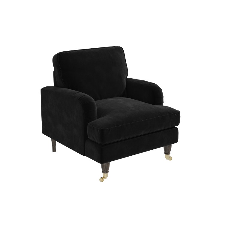 Black Velvet Armchair - Payton