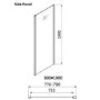 1000 x 800mm Chrome Rectangular Sliding Door Shower Enclosure with Side Panel Suite with Toilet and Basin - Carina