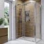 1200 x 800mm Chrome Rectangular Sliding Door Shower Enclosure with Side Panel Suite with Toilet and Basin - Carina