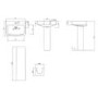 1200 x 800mm Chrome Rectangular Sliding Door Shower Enclosure with Side Panel Suite with Toilet and Basin - Carina
