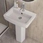 1200 x 800mm Chrome Rectangular Sliding Door Shower Enclosure Suite with Toilet and Basin - Carina