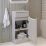 400mm Beige Freestanding Cloakroom Left Hand Vanity Unit with Basin - Pendle