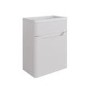 400mm Beige Wall Hung Cloakroom Right Hand Vanity Unit with Basin - Pendle