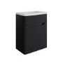 400mm Black Wall Hung Cloakroom Left Hand Vanity Unit with Basin - Pendle