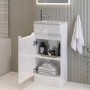 400mm White Freestanding Cloakroom Right Hand Vanity Unit with Basin - Pendle
