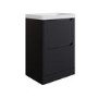 500mm Black Freestanding Vanity Unit with Basin - Pendle