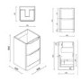 500mm Black Freestanding Vanity Unit with Basin - Pendle