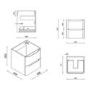 500mm Black Wall Hung Vanity Unit with Basin - Pendle