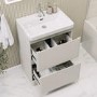 600mm Beige Freestanding Vanity Unit with Basin - Pendle