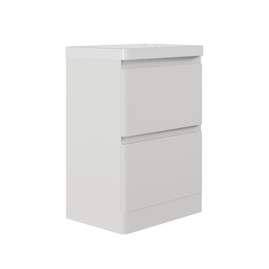 600mm Beige Freestanding Vanity Unit with Basin - Pendle