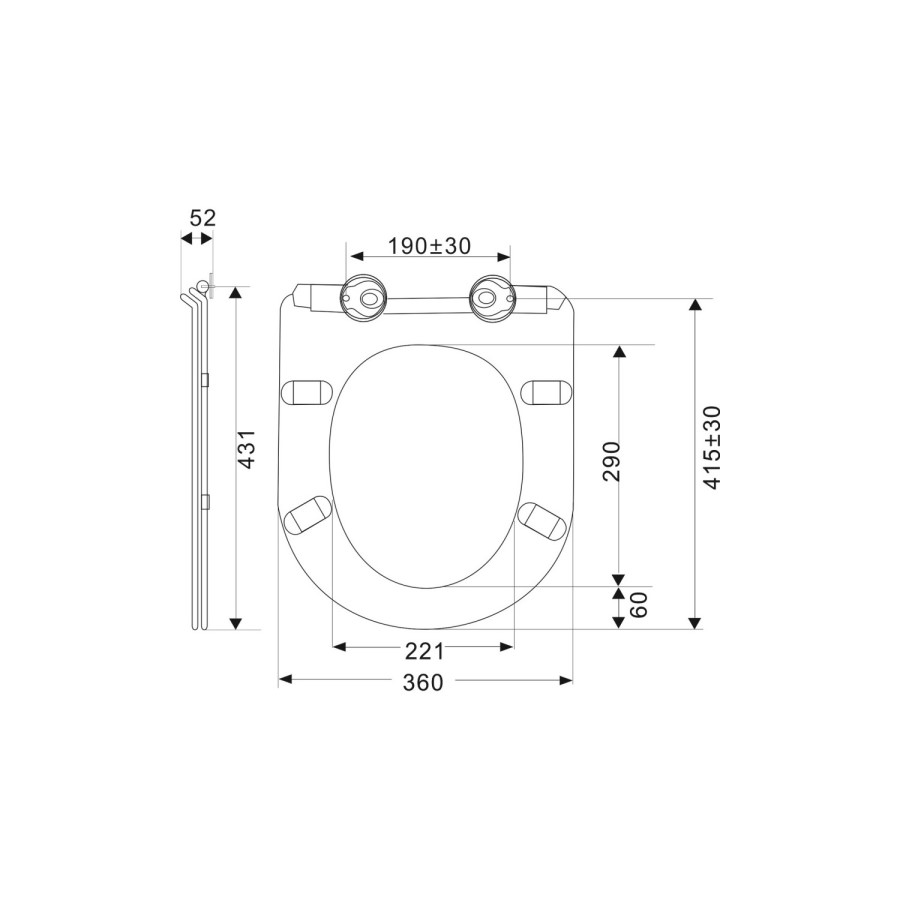 1100mm White Toilet and Sink Unit with Round Toilet - Pendle