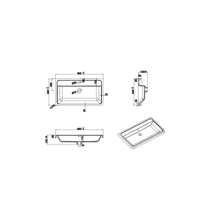 800mm Beige Freestanding Vanity Unit with Basin - Pendle