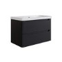 800mm Black Wall Hung Vanity Unit with Basin - Pendle