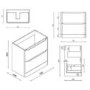 1300mm White Toilet and Sink Unit with Round Toilet - Pendle