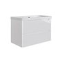 800mm White Wall Hung Vanity Unit with Basin - Pendle
