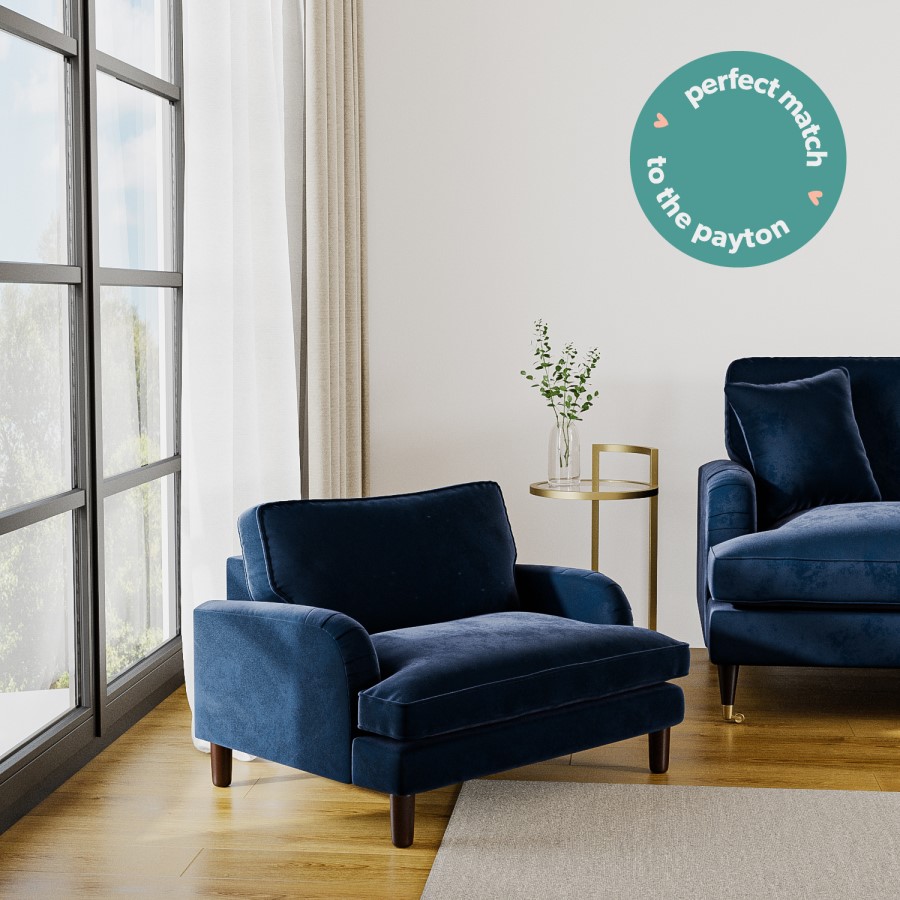 Payton Blue Velvet Pet Sofa - Suitable for Dogs & Cats