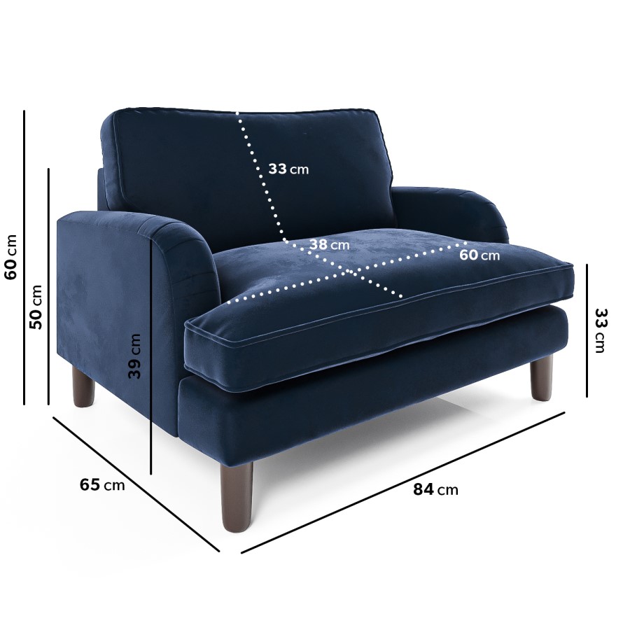 Payton Blue Velvet Pet Sofa - Suitable for Dogs & Cats
