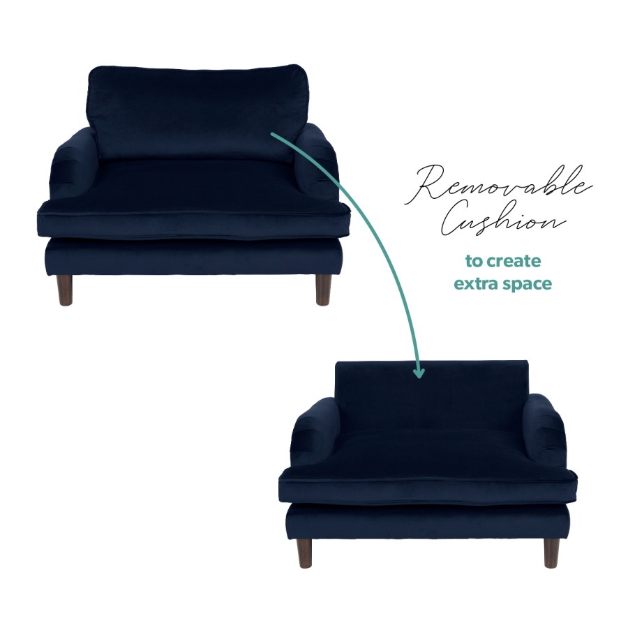 Payton Blue Velvet Pet Sofa - Suitable for Dogs & Cats