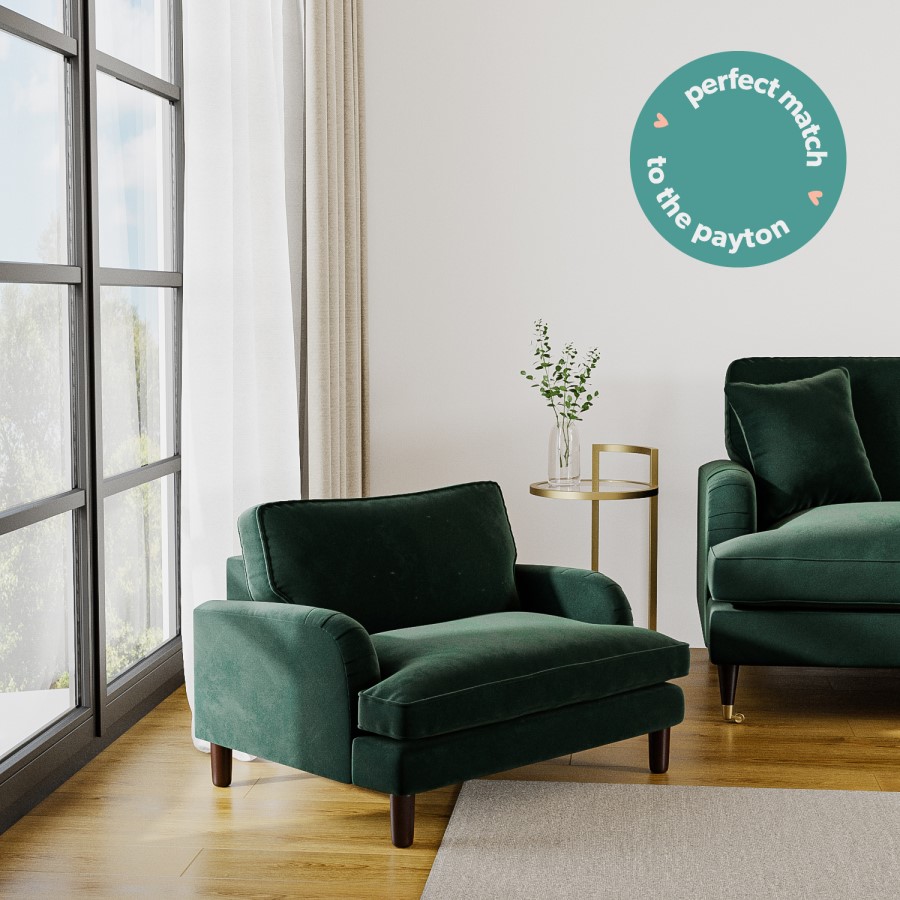 Payton Green Velvet Pet Sofa - Suitable for Dogs & Cats