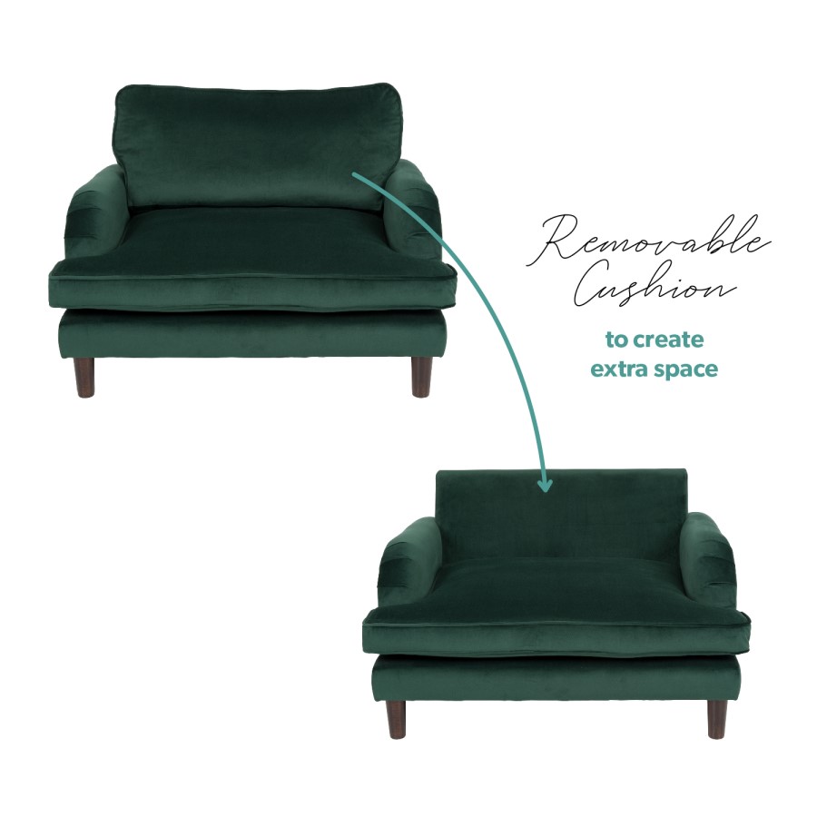 Payton Green Velvet Pet Sofa - Suitable for Dogs & Cats