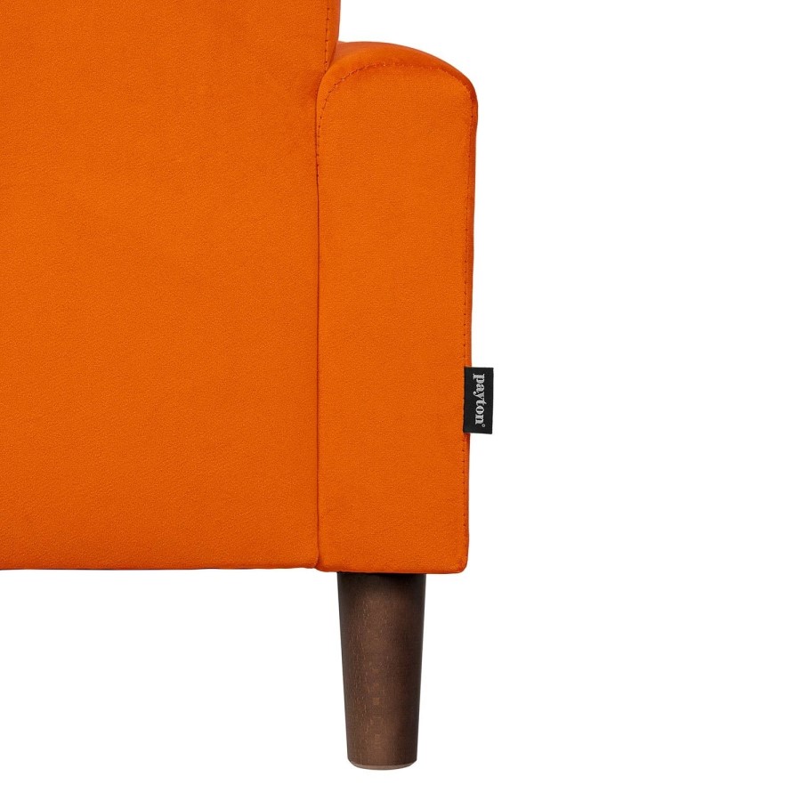 Orange Velvet Kids Armchair - Payton