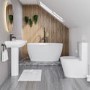 Grade A2 - Modern 1300mm Freestanding Bath Suite with Toilet & Basin - Pico