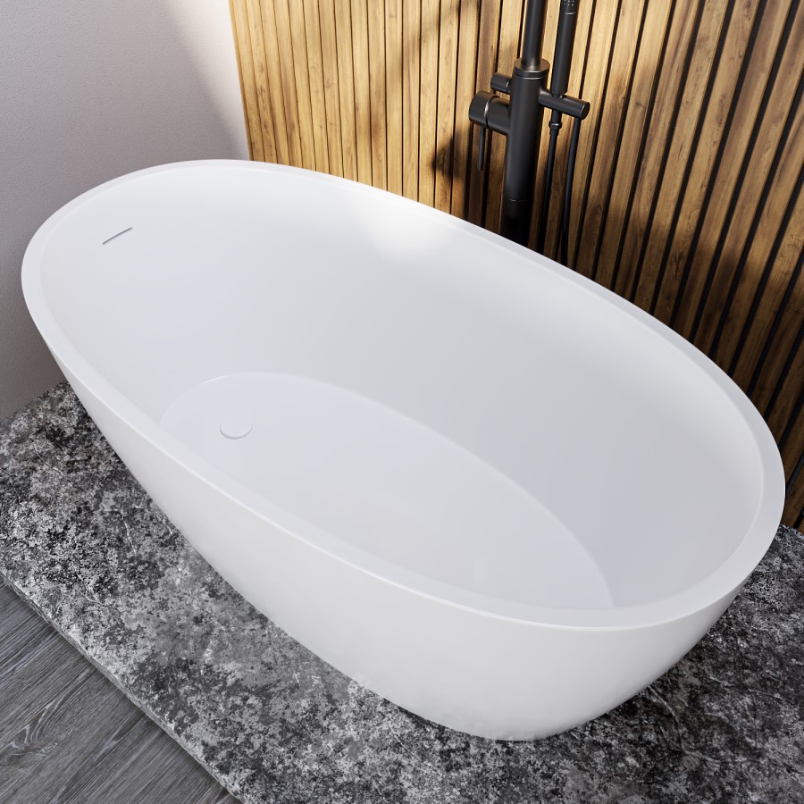 Grade A2 - Modern 1300mm Freestanding Bath Suite with Toilet & Basin - Pico
