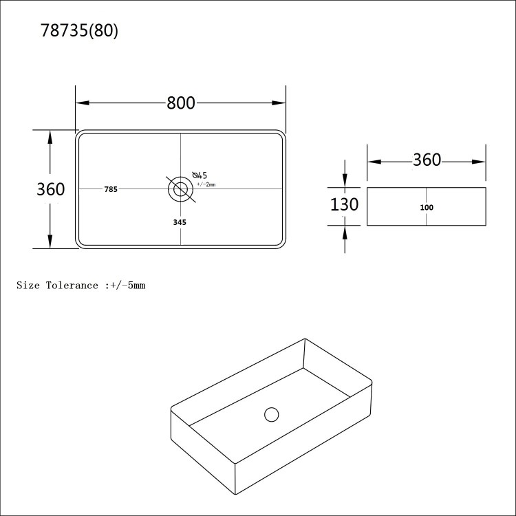 1200mm Black Wall Hung Countertop Double Vanity Unit with Rectangular Basin and Shelves - Porto