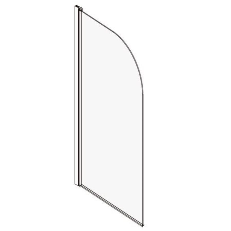 Burgandy Freestanding Single Ended Shower Bath with Chrome Screen & White Feet 1670 x 740mm - Park Royal