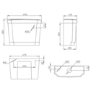 Park Royal  LL WC and WG Wood Soft Close Seat - Matt Black Flush Kit & Handle 