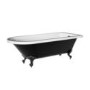 Black Freestanding Single Ended Bath with Black Feet 1670 x 740mm - Park Royal