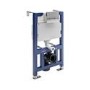 Matt Black Wall Hung Smart Bidet Japanese Toilet & 820mm Frame Cistern with Polished Chrome  Pneumatic Flush Plate - Purificare