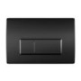 Matt Black Wall Hung Smart Bidet Japanese Toilet & 1160mm Frame Cistern with Gunmetal Grey Pneumatic Flush Plate - Purificare