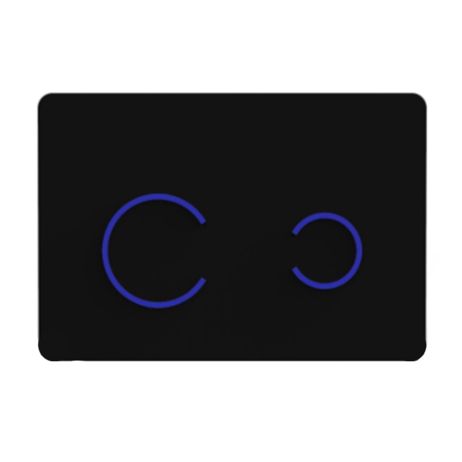 Matt Black Wall Hung Smart Bidet Japanese Toilet & 1160mm Frame Cistern with Black Glass Sensor Pneumatic Flush Plate - Purificare