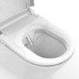 Wall Hung Smart Bidet Japanese Toilet with Heated Seat & 1160mm Frame Cistern and Black Pneumatic Flush Plate - Purificare