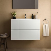 800mm Ideal Standard Eurovit+ White Wall Hung Vanity Unit with Basin
