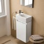 350mm Ideal Standard Eurovit+ White Left-Hand Wall Hung Vanity Unit with Basin