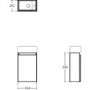 350mm Ideal Standard Eurovit+ Oak Left-Hand Wall Hung Vanity Unit with Basin