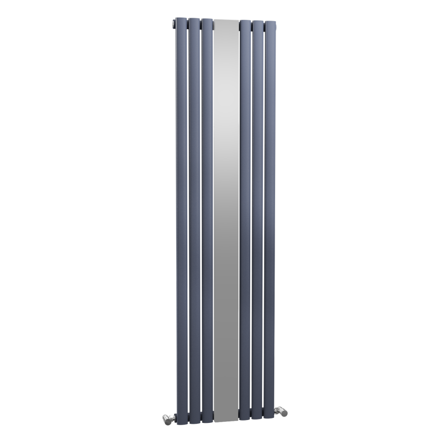 Vertical Anthracite Mirrored Radiator - 1800 x 499mm