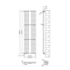 Anthracite Vertical Mirrored Radiator Living Room - 1800 x 499mm