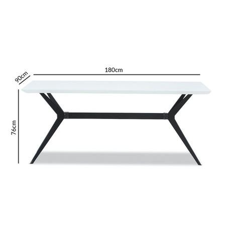 White Gloss Dining Table with Grey Velvet High Back Dining Bench and 2 Dining Chairs - Rochelle