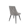 Taupe High Gloss Dining Table with 6 Grey Woven Fabric Dining Chairs - Rochelle