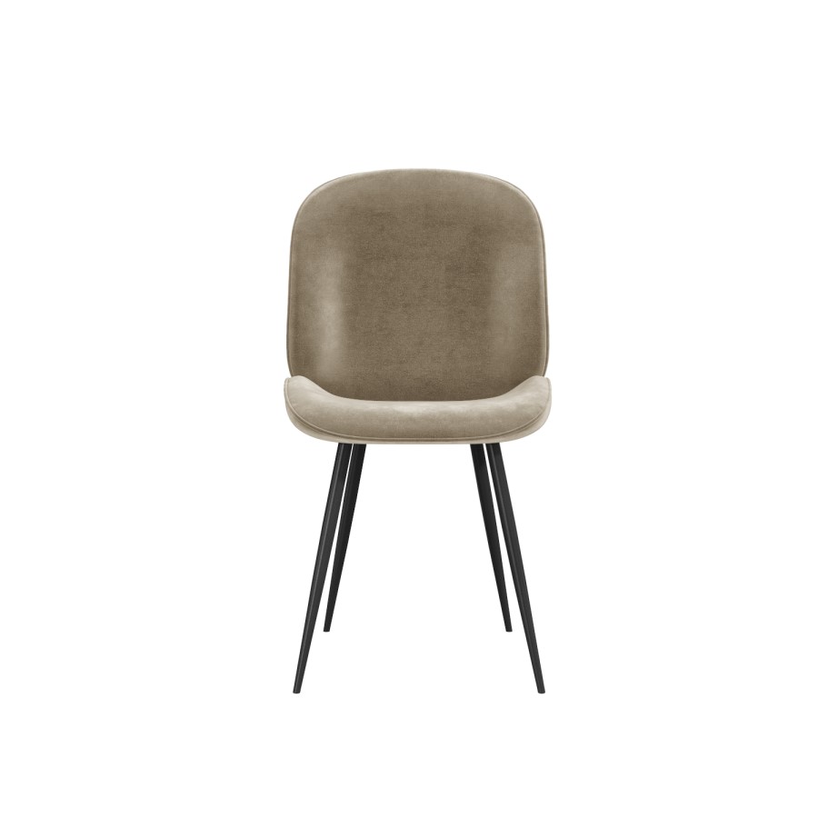 Taupe High Gloss Dining Table with 8 Mink Velvet Dining Chairs - Rochelle