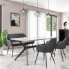 Taupe Gloss Dining Table with 2 Grey Faux Leather Dining Chairs and Matching Bench - Rochelle