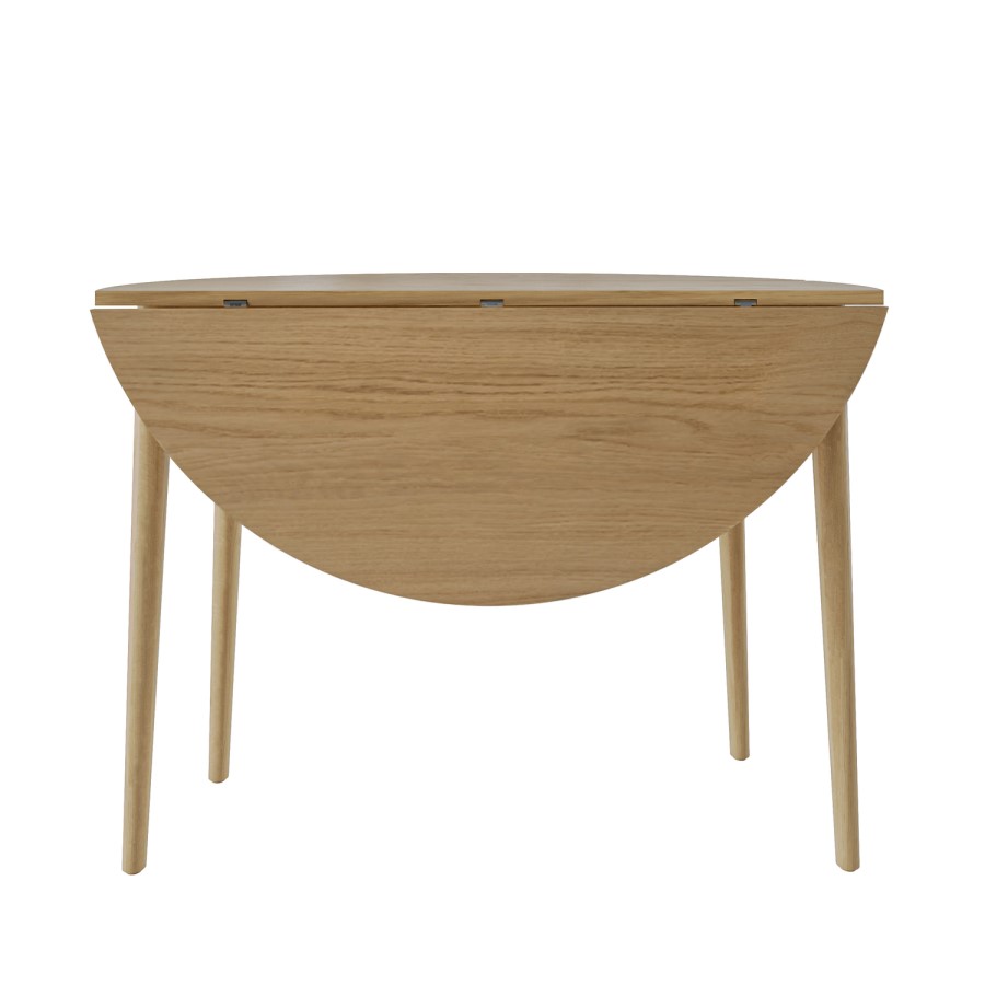 Small Oak Drop Leaf Dining Table Set with 2 Burnt Orange Upholstered Chairs - Seats 2 - Rudy