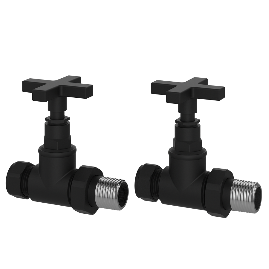 Matt Black Radiator Pipe Covers 300mm
