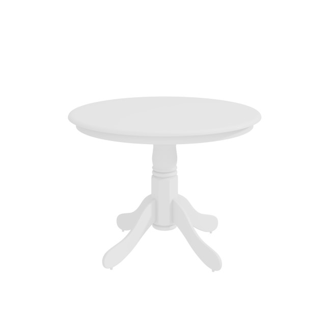 Small Round Dining Table in White with 2 Chairs - Rhode Island