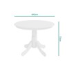 Small Round Dining Table in White with 4 Velvet Chairs in Pink - Rhode Island &amp; Kaylee